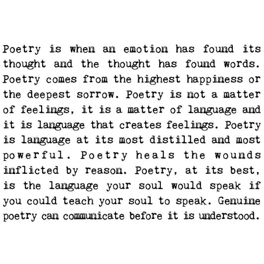 Poetry Lover Card