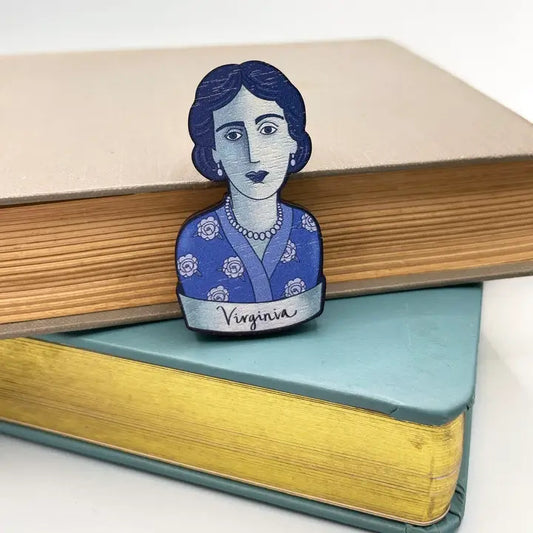 Virginia Woolf Wooden Pin