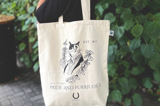 Pride and Purrjudice Fairtrade Organic Tote Bag
