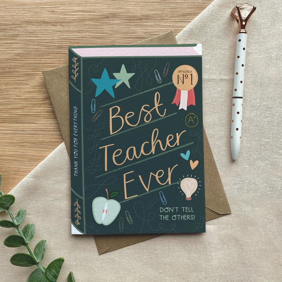 Best Teacher Ever Greeting Card