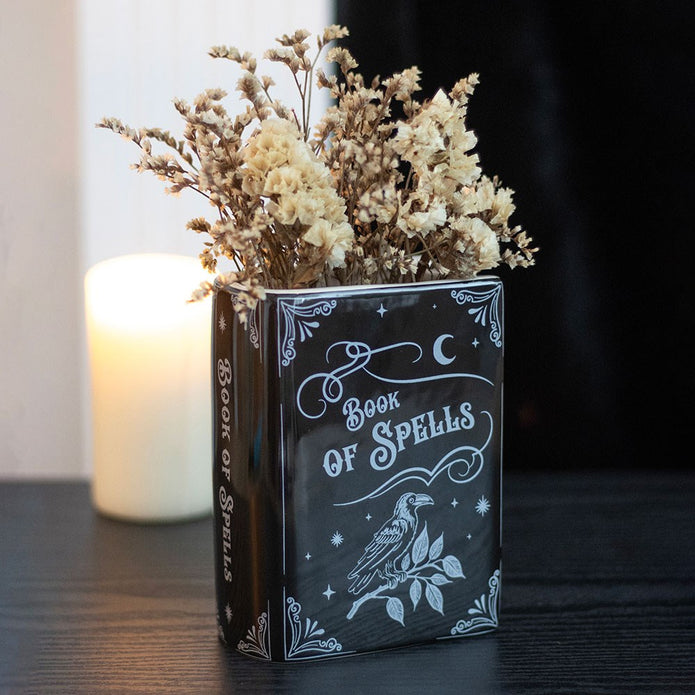 Book of Spells Gothic Flower Vase
