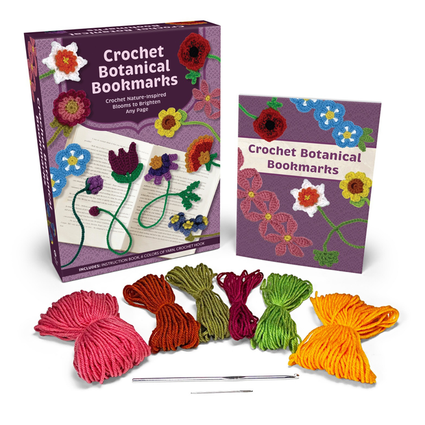 Crochet Botanical Bookmarks Kit