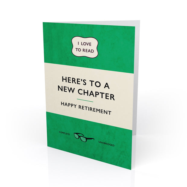 Here's To A New Chapter - Happy Retirement Card