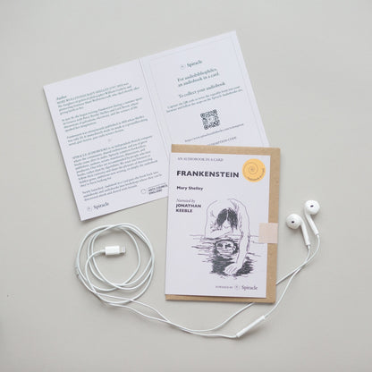 Audiobook in A Card: Mary Shelley’s Frankenstein