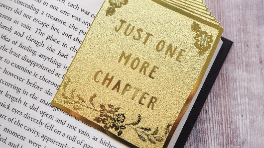 Just One More Chapter Brass Bookmark