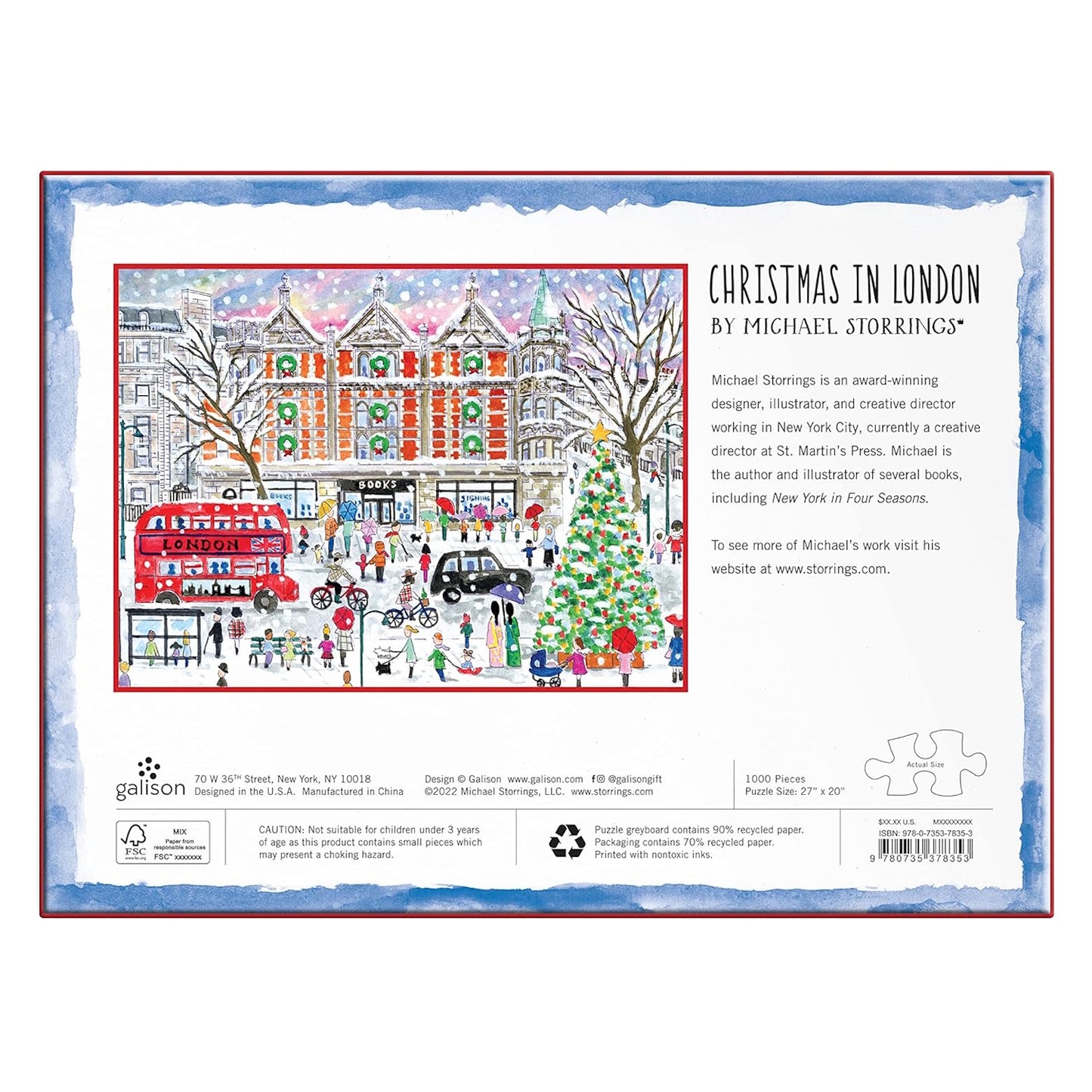 Michael Storrings Christmas in London 1000 Piece Puzzle