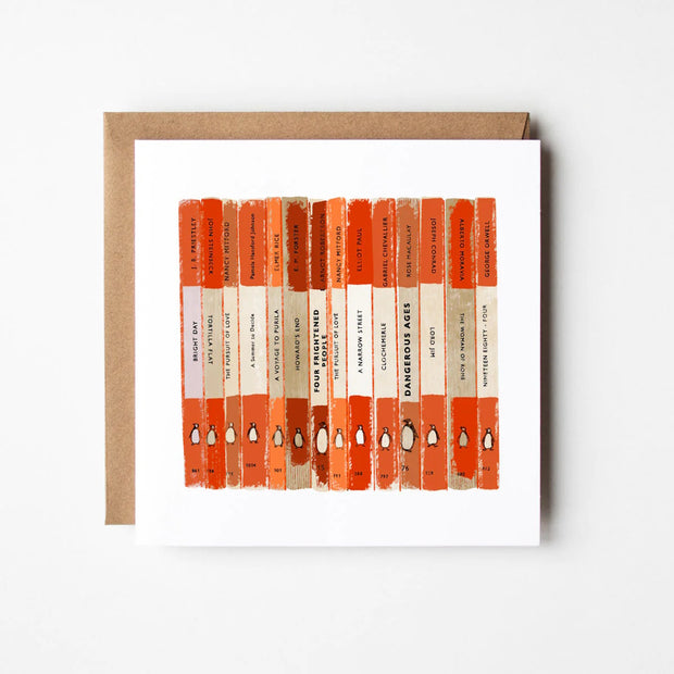 Penguin Orange - Blank Greetings Card