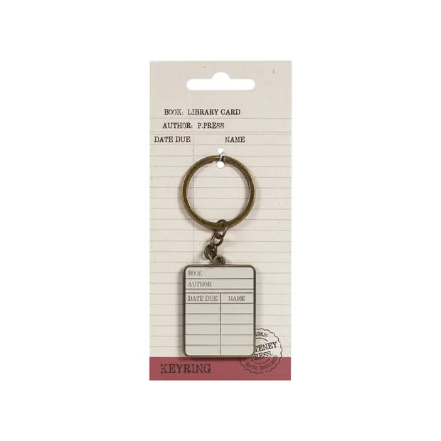 Pulteney Press Library Card Metal Keyring