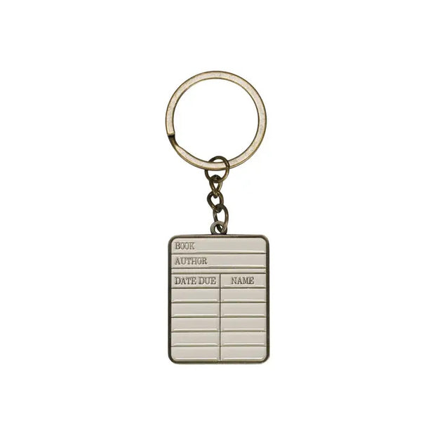 Pulteney Press Library Card Metal Keyring