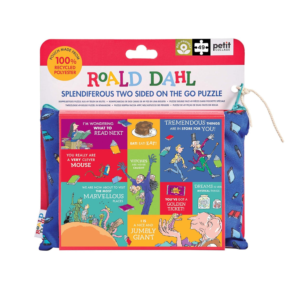 Roald Dahl Two-Sided Puzzle in Keepsake Pouch