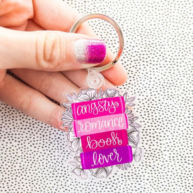 Angsty Romance Book Lover Acrylic Keyring