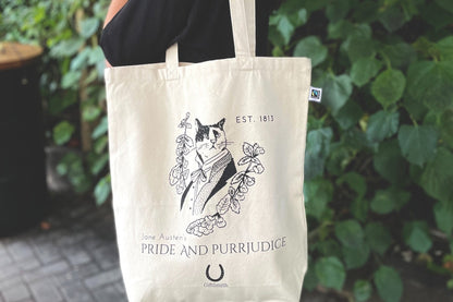 Pride and Purrjudice Fairtrade Organic Tote Bag