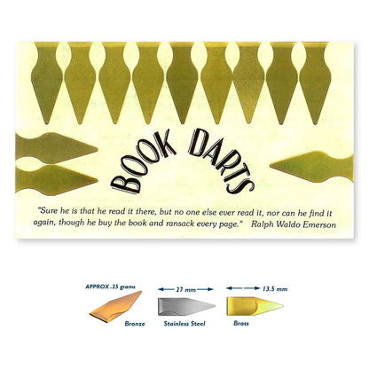 Book Darts - Pack of 12 Brass
